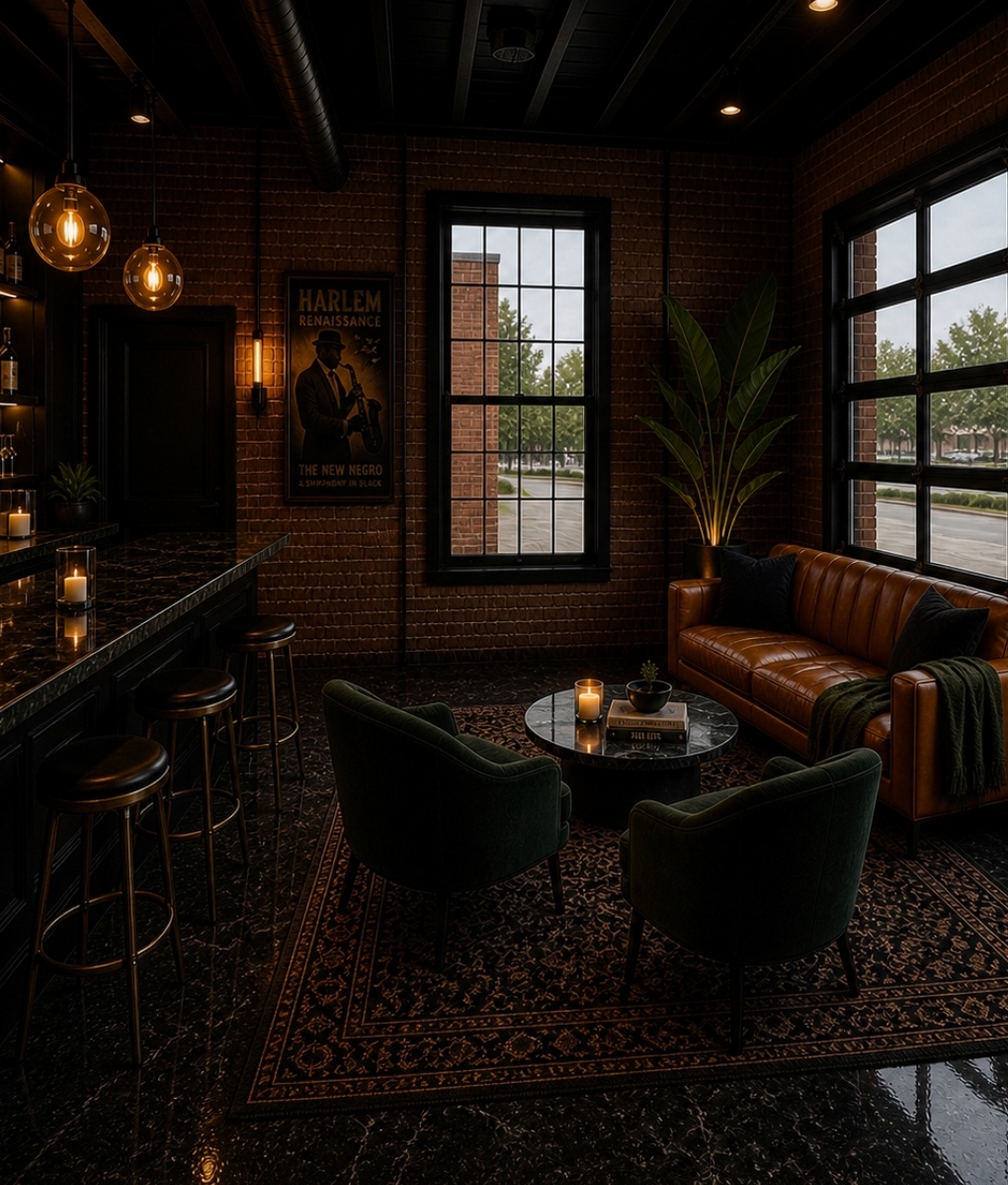The Renaissance Speakeasy Lounge interior Art-Deco